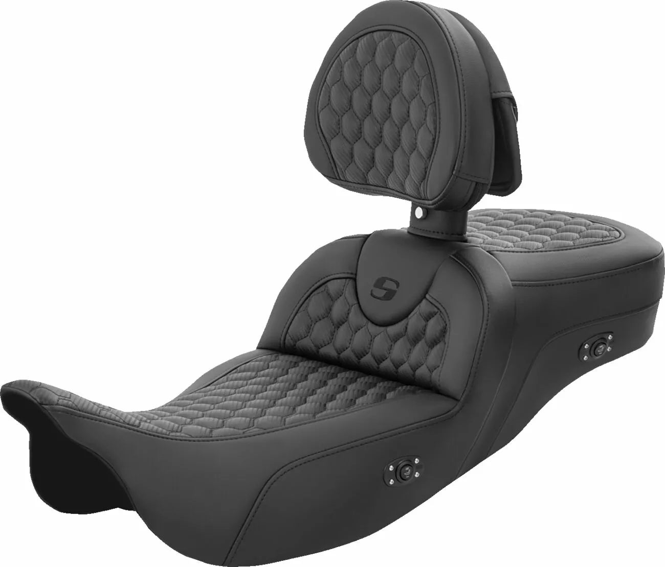 SADDLEMEN Seat – Roadsofa™ for Touring 2008 and up – HC – Heated – w/ Backrest