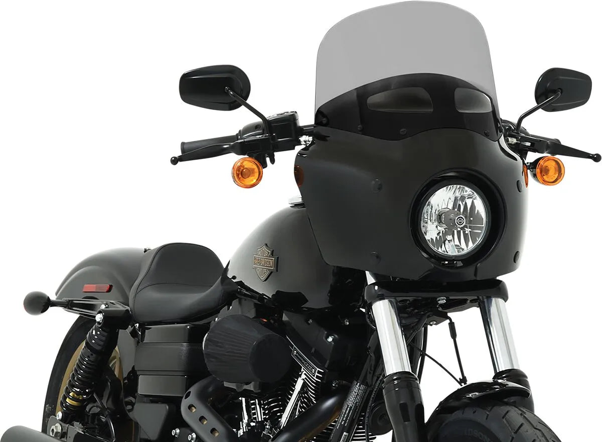 Memphis Shades Road Warrior 11" Windshield – Black Smoke (with ventilation)