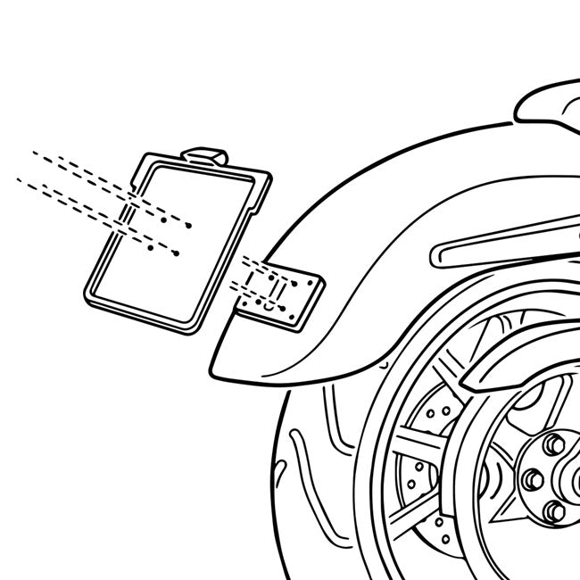 HeinzBikes, adapter for license plate holder Blokks. Black