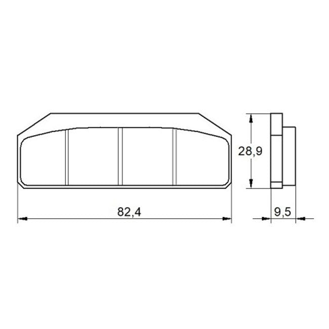 Accossato Bremseklodser – Standard (82.4 x 28.9 x 9.5 mm)