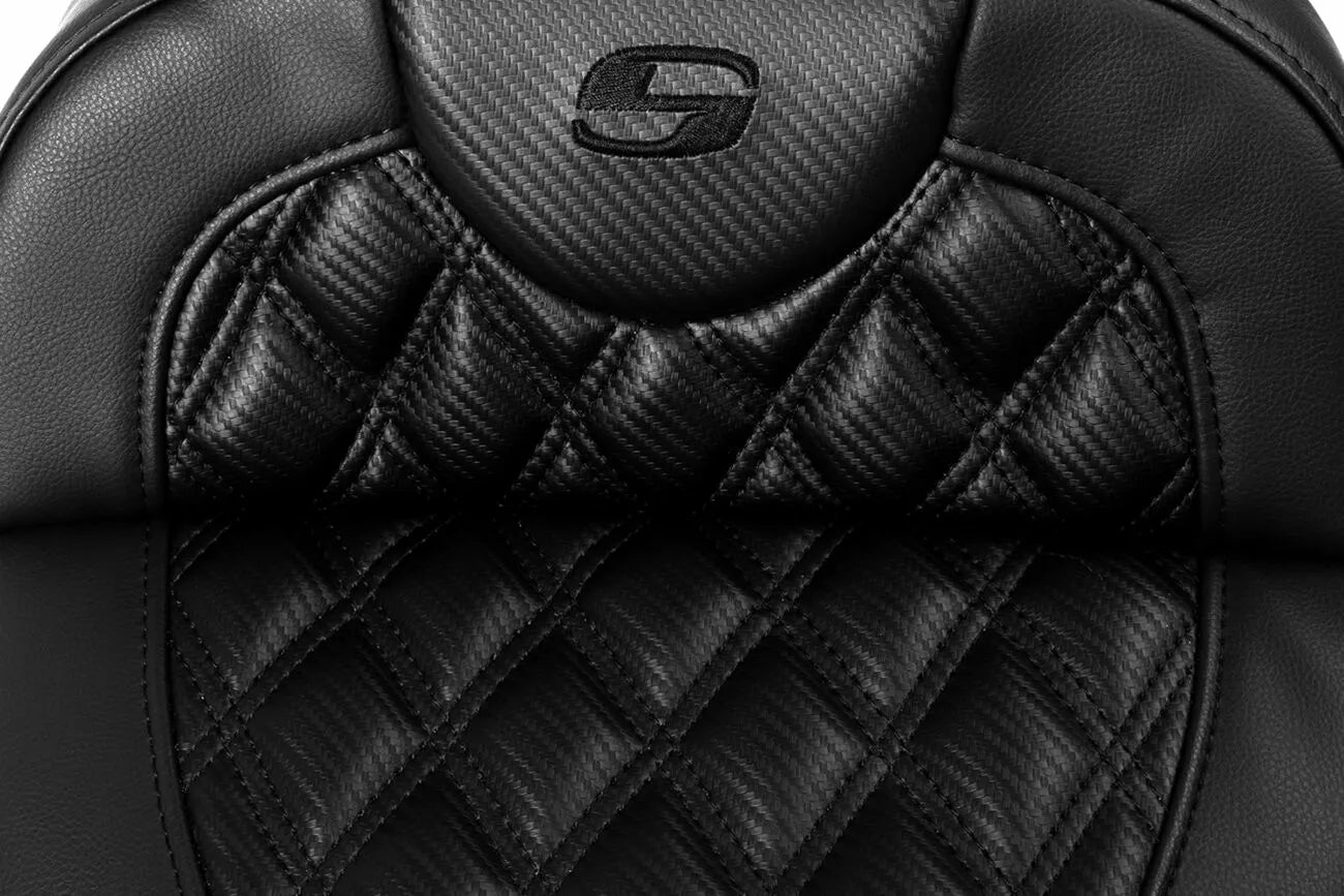 SADDLEMEN SEAT ROAD SOFA - Touring 2008 onwards - CARBON LS - HEATED