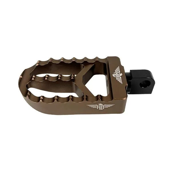 Heinz Bikes MX V2 Footpegs - Passenger, Softail M8, Bronze (Passenger)