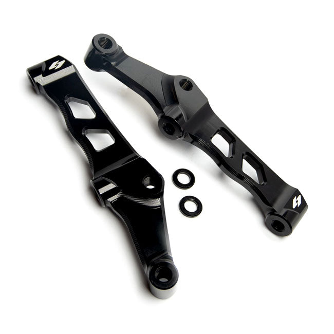 Kraus, front 108mm radial caliper mount set. Dual disc. Black