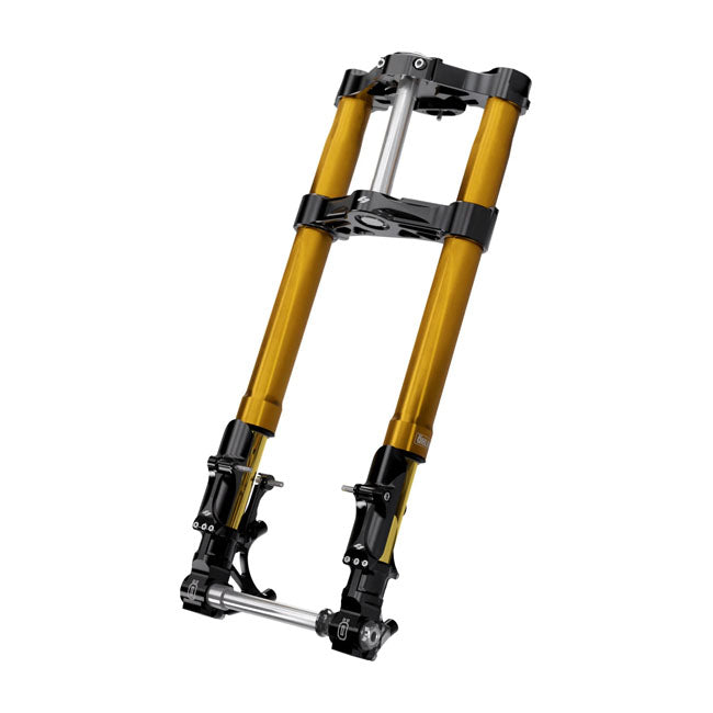 Kraus, KR8 +2" Inverted Front End Kit – Black/Gold