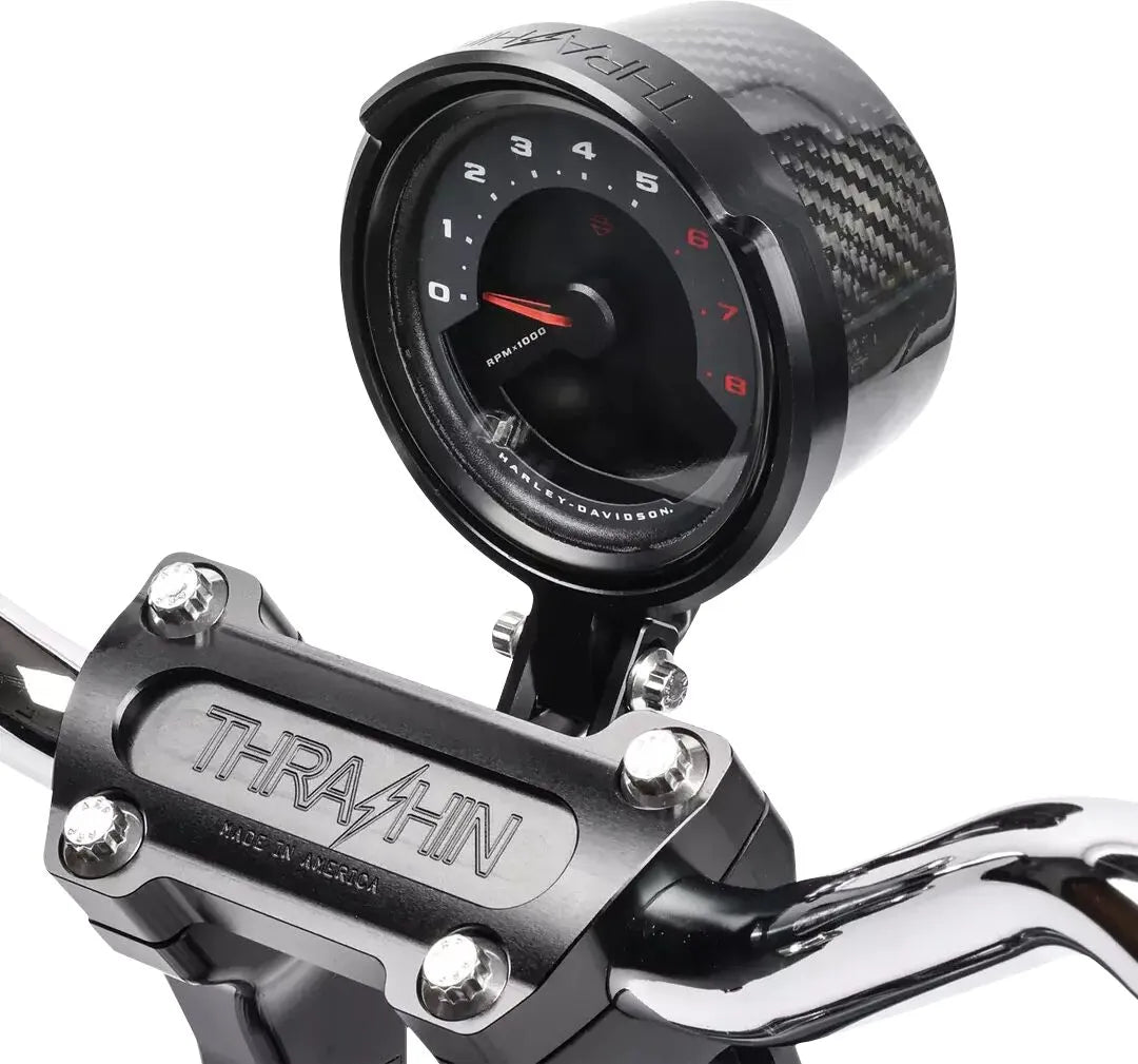 THRASHIN SUPPLY CO. – Speedometer Relocation Kit FXLRS – Carbon/Black