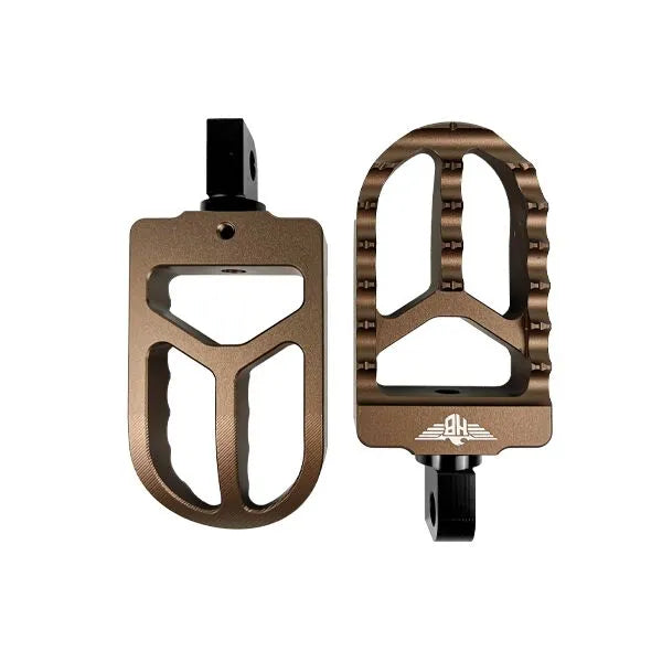 Heinz Bikes MX V2 Footpegs - Passenger, Softail M8, Bronze (Passenger)
