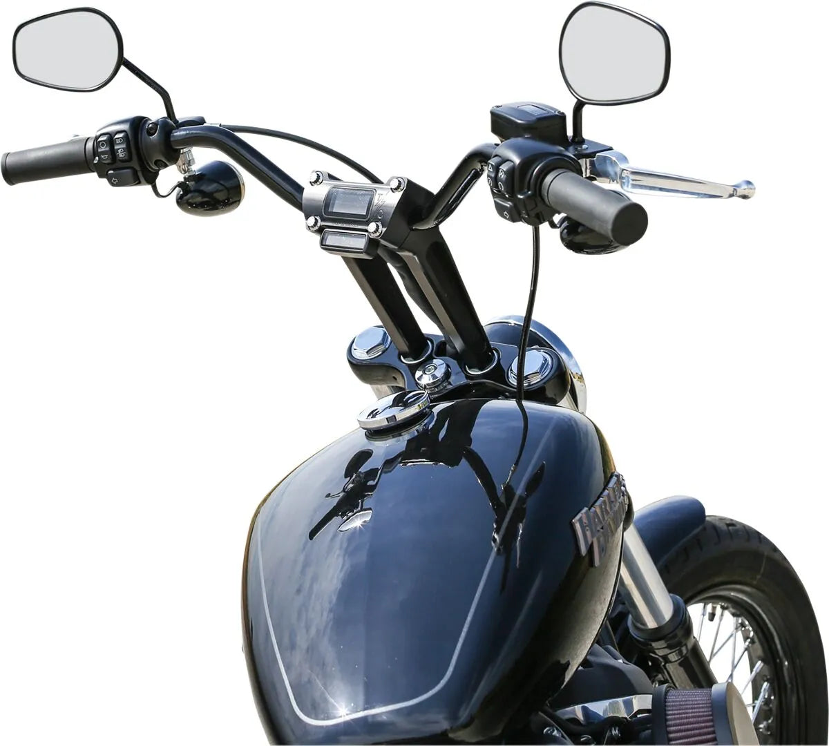 THRASHIN SUPPLY CO. – 8" STRAIGHT RISERS WITH CLAMP, BLACK