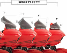 KLOCK WERKS FLTR 2015+ Flare Windshield, 9" Sport – Black