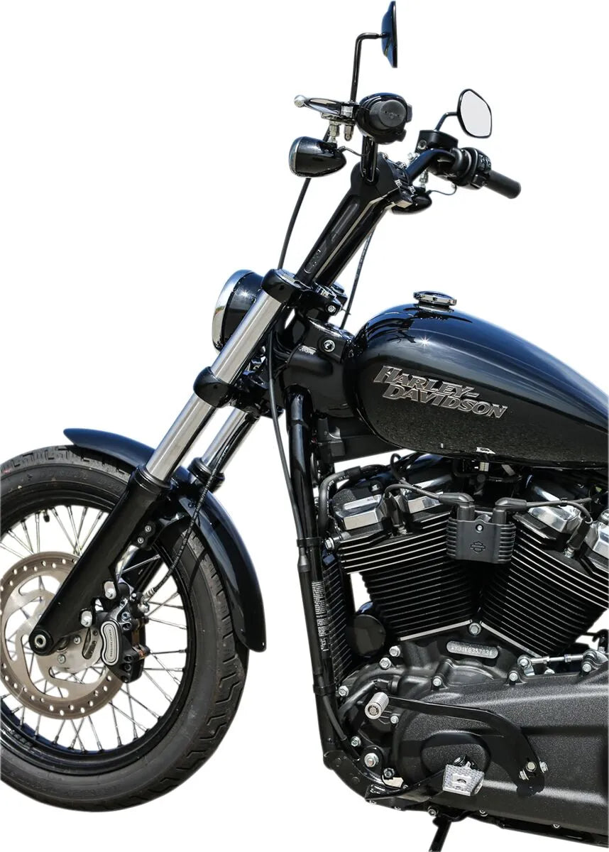 THRASHIN SUPPLY CO. – 8" STRAIGHT RISERS WITH CLAMP, BLACK