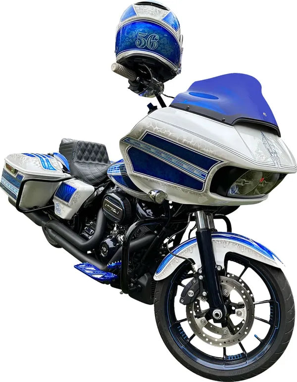 KLOCK WERKS FLTR 2015+ Flare Windshield, 9" Sport – Blue