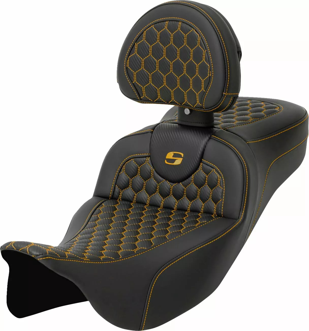 SADDLEMEN SEAT ROAD SOFA - Touring 2008-2023 - HC - GOLD - m-backrest