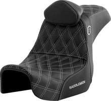 SADDLE SDC PERFORMANCE GRIPPER SEAT WITH BACKREST – SILVER STITCHING