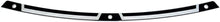 KLOCK WERKS FLH 2014+ Windshield Trim – Black Contrast – FLW Logo
