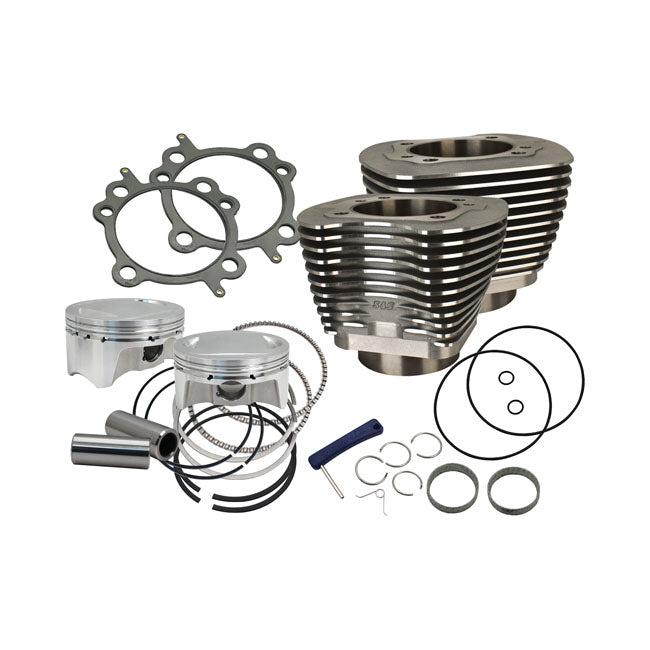 S&amp;S, 96"/103" to 110" conversion kit with cylinder and piston, Black