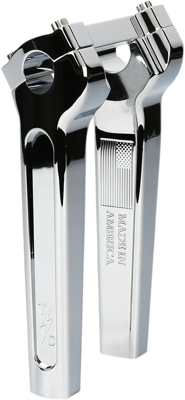 THRASHIN Supply 8" Straight Risers – Chrome