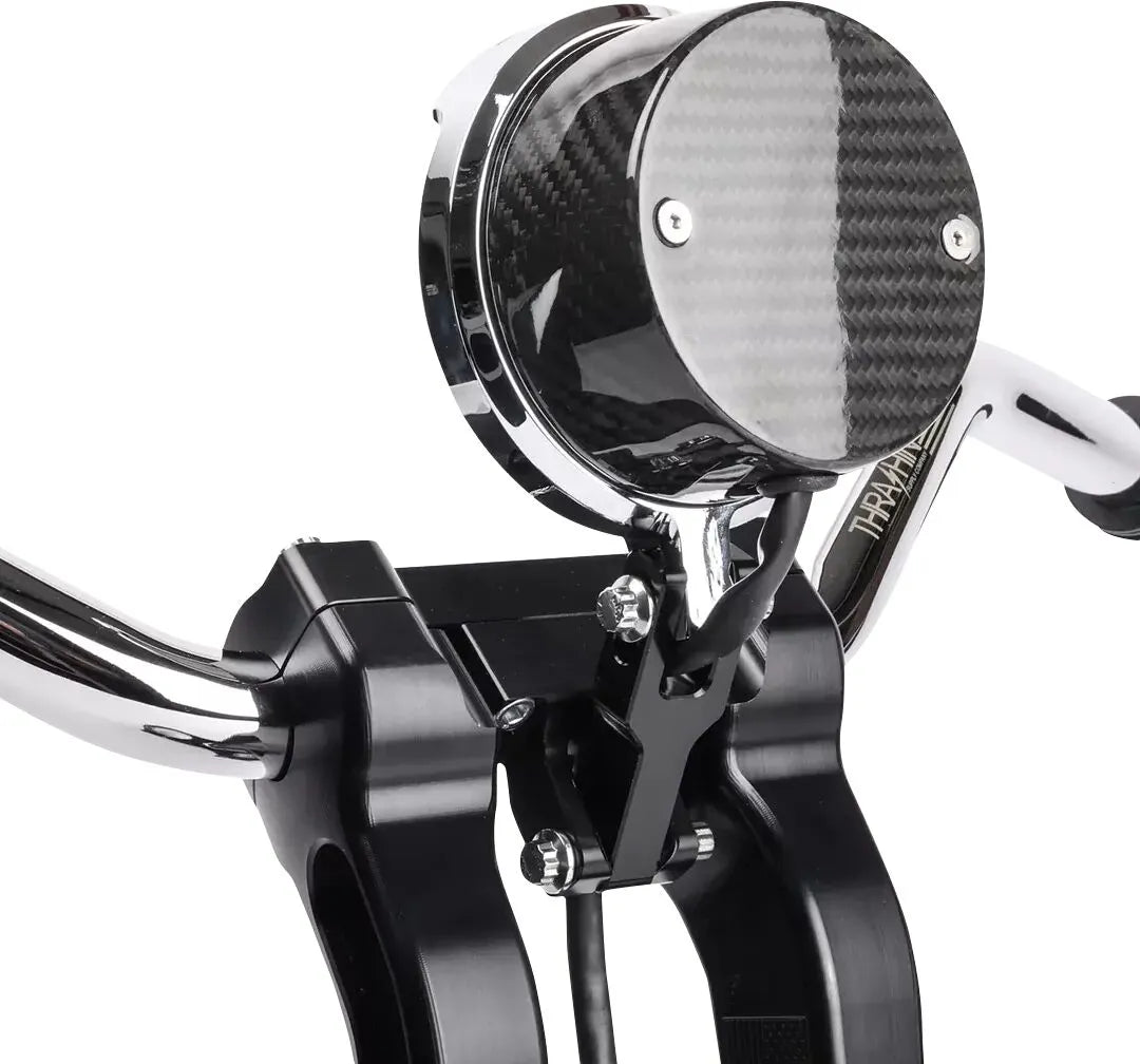 THRASHIN SUPPLY CO. – Speedometer Relocation Kit FXLRS – Carbon/Chrome