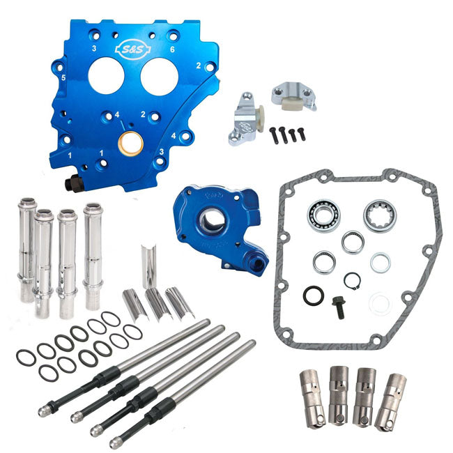 S&amp;S Twin Cam Cam Chest Kit - Chain Drive, Chrome, Without Camshafts: