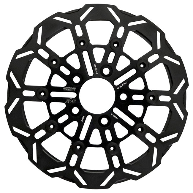 Kodlin by SBS, '10-spoke' rear brake disc. Black