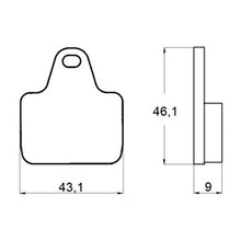 Accossato Bremseklodser – Standard (43.1 x 46.1 x 9 mm)