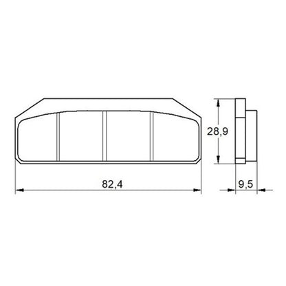 Accossato Bremseklodser – Standard (82.4 x 28.9 x 9.5 mm)