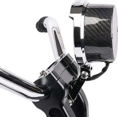 THRASHIN SUPPLY CO. – Speedometer Relocation Kit FXLRS – Carbon/Chrome