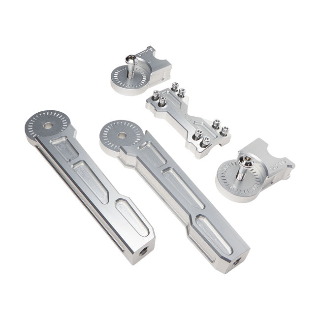 Vity's Design 10" Adjustable Risers, 1" (25.4mm) Handlebar - Silver