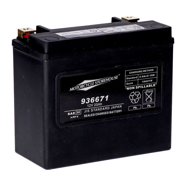 MCS, Standard Series - AGM sealed battery. 12v, 20ah. 320cca