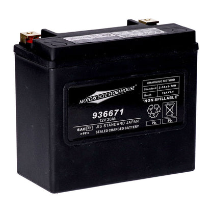 MCS, Standard Series - AGM sealed battery. 12v, 20ah. 320cca