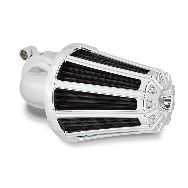 Arlen Ness 90° Monster Sucker Air Cleaner – 10-Gauge, Chrome