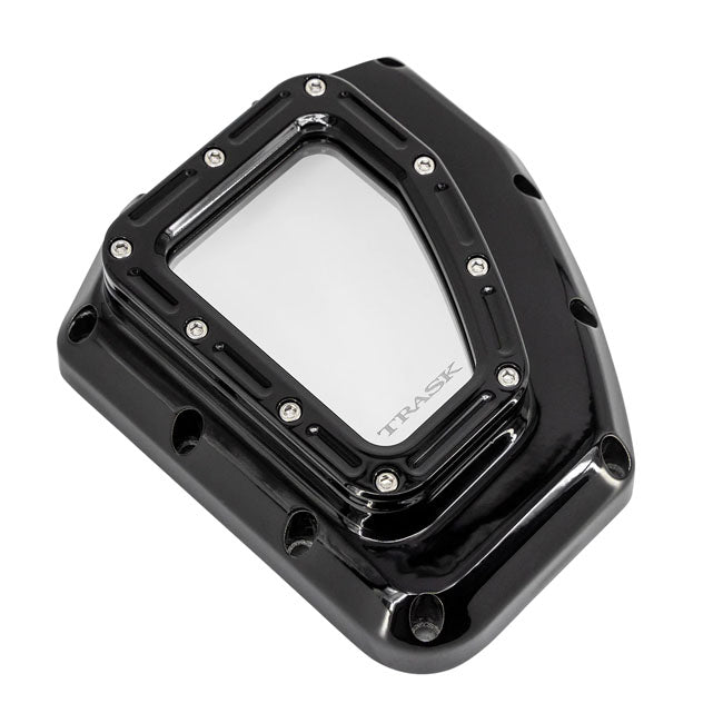 Trask, Assault cam cover w. glass, High gloss black.