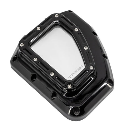 Trask, Assault cam cover w. glass, High gloss black.