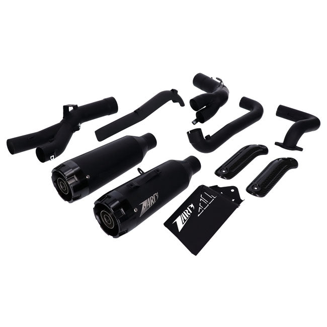 Zard, 2-2 Exhaust Full Kit. Black Stainless Steel