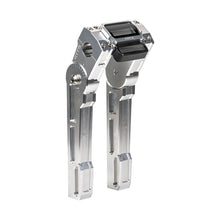 Vity's Design 8" Adjustable Risers with Digital Instrument Clamp, 1" (25.4 mm) Handlebar – Silver