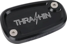 THRASHIN SUPPLY CO. – Rear Brake Fluid Reservoir Cap, Black Twice Cut (18+ Softail)