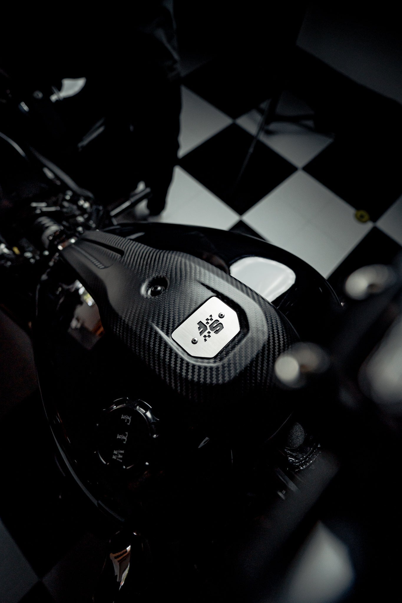 SLYFOX DASH PANEL CARBON FIBER, BLANK/Without Logo