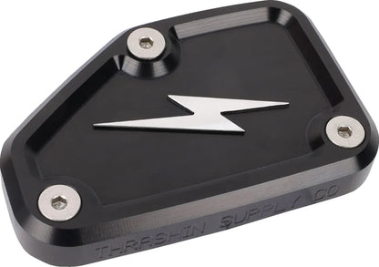 THRASHIN SUPPLY CO. – Front Brake Fluid Reservoir Cap, Black Twice Cut ('24 Touring)