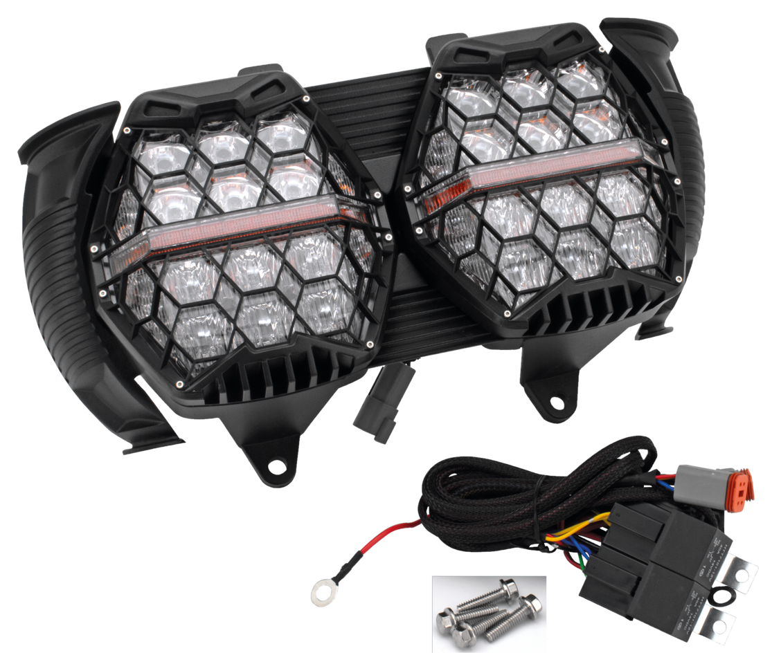 HONEYCOMB ROAD GLIDE LED HEADLIGHT UNIT